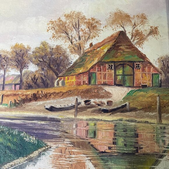 Vintage German Landscape Oil Painting Signed J Brade of Munchen Framed Art u - Picture 2 of 5